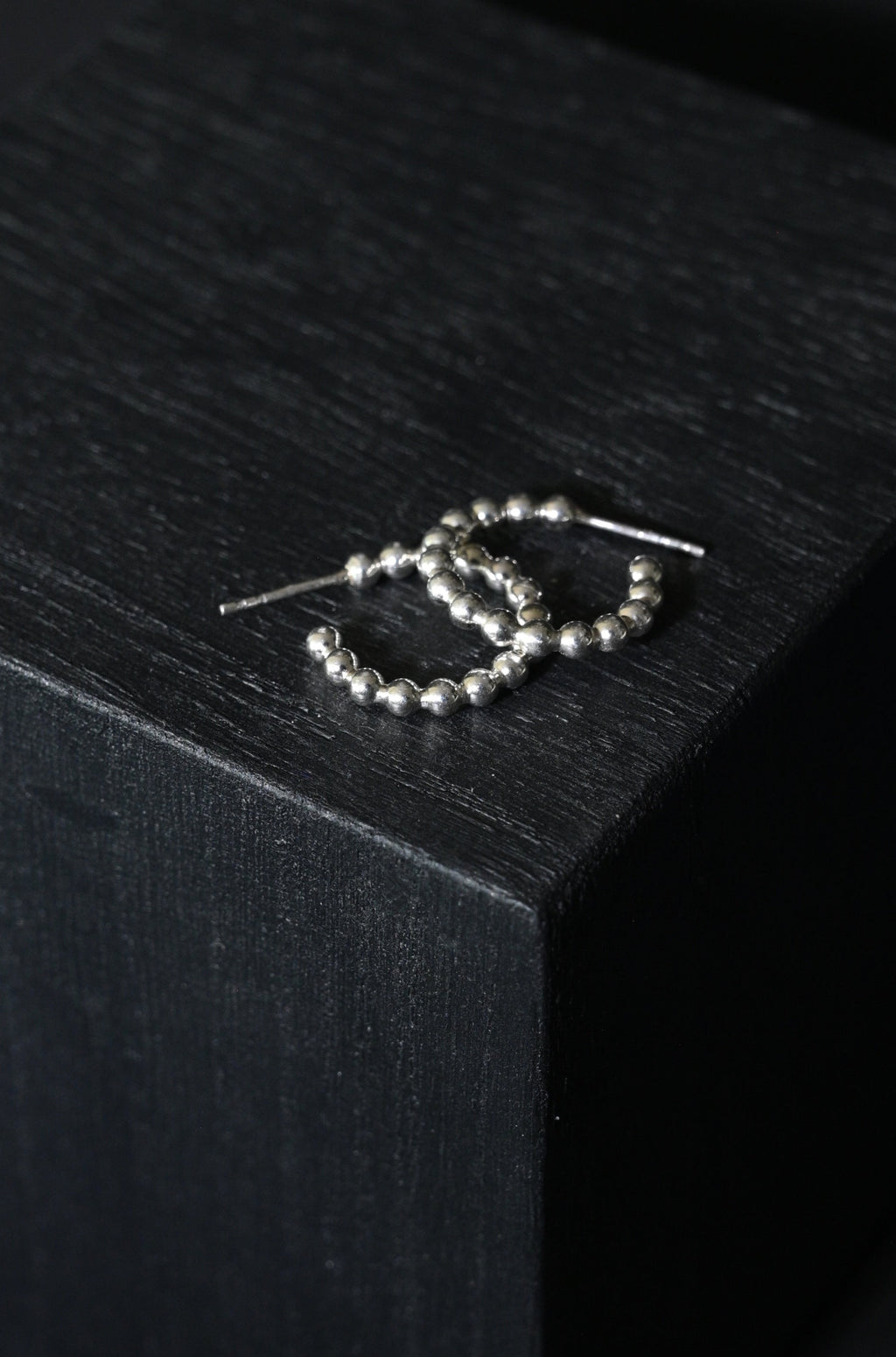 Beaded open hoop - large