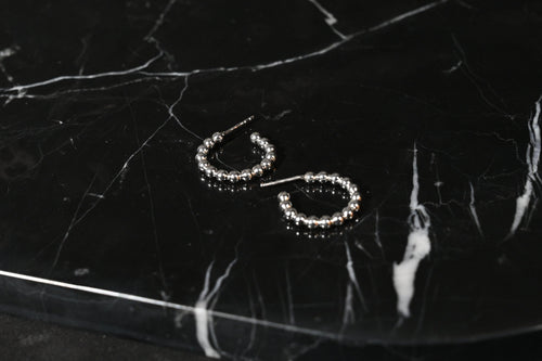 Beaded open hoop - large