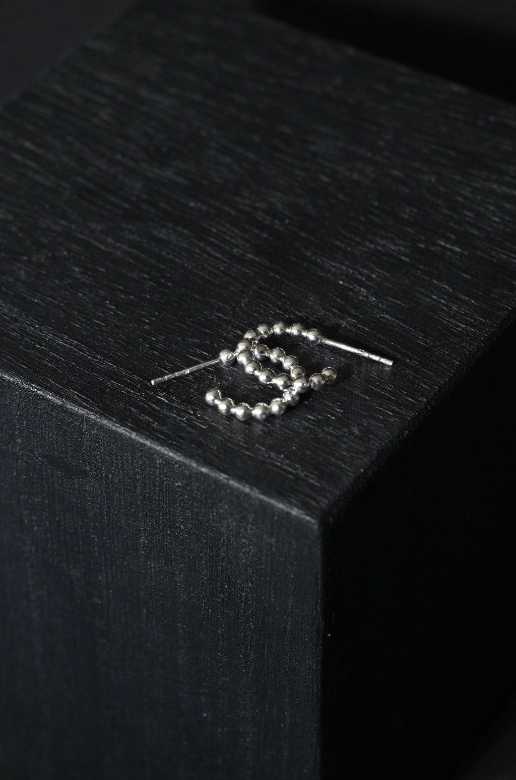 Beaded open hoop - medium