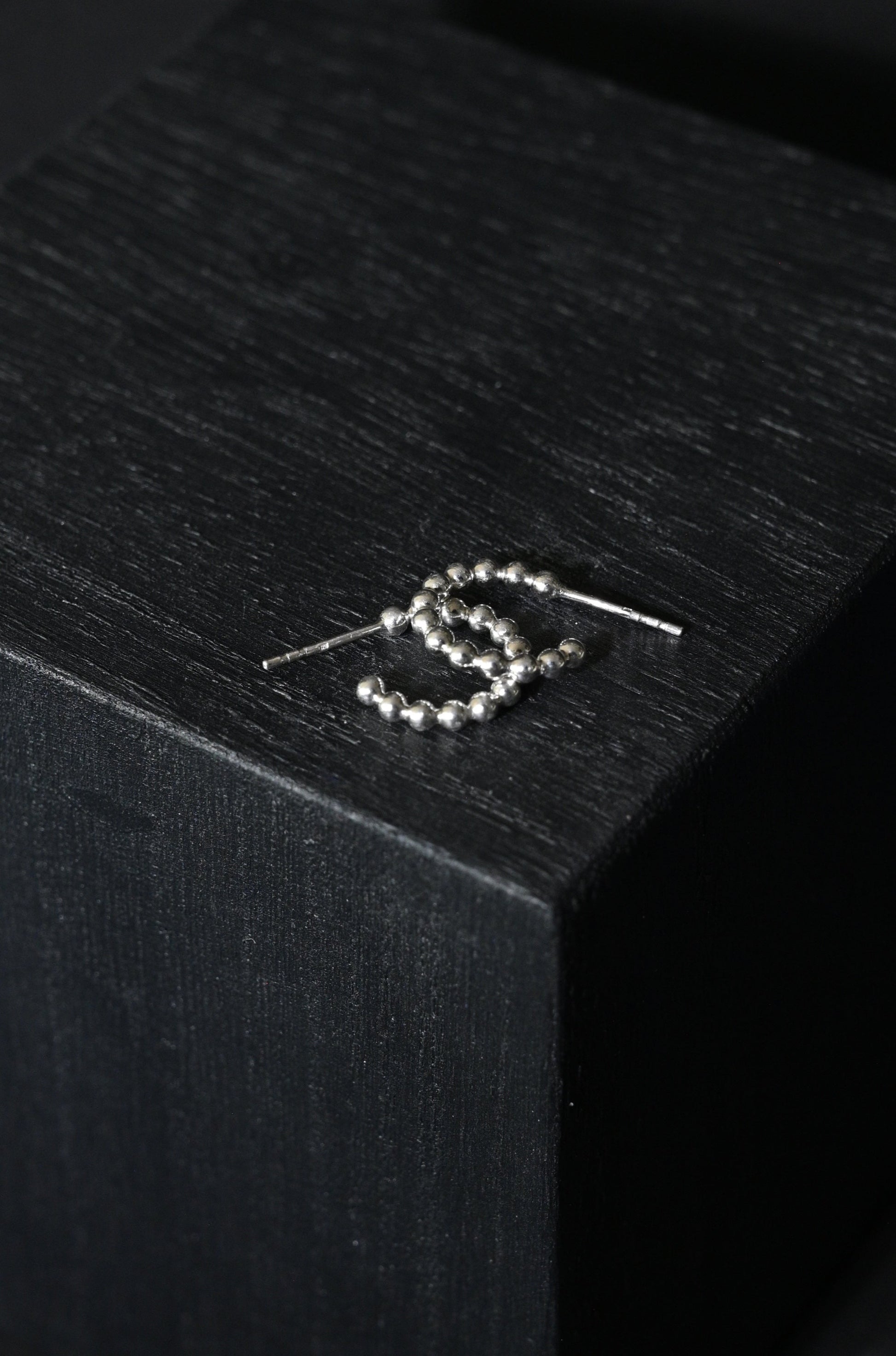 Beaded open hoop - medium