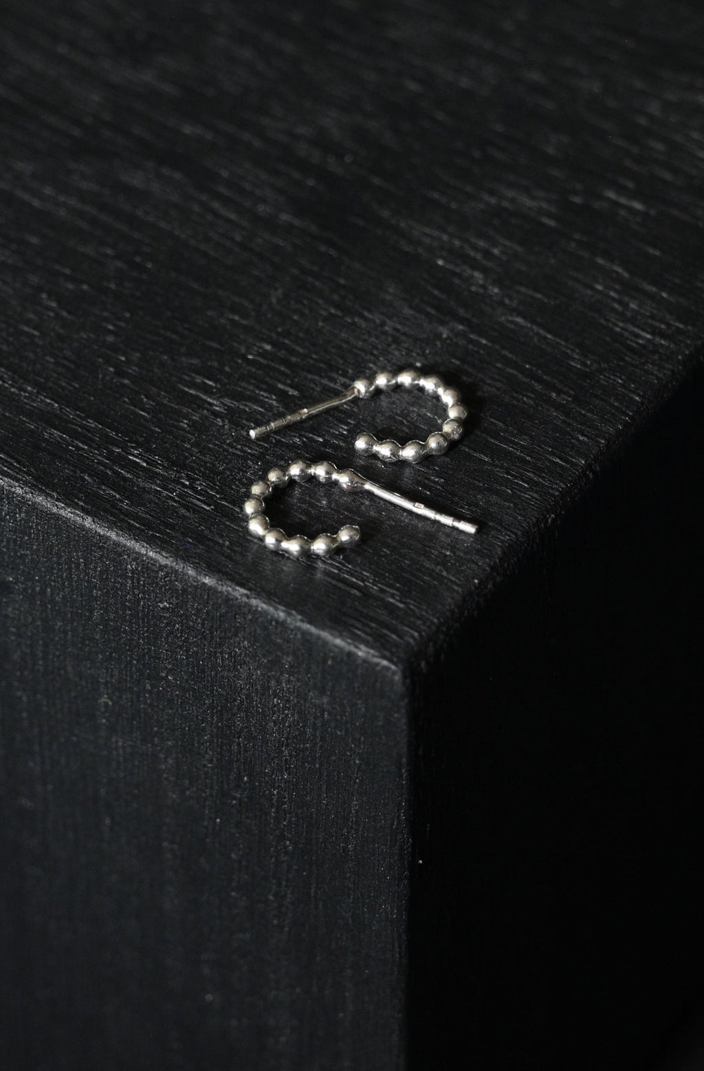 Beaded open hoop - small