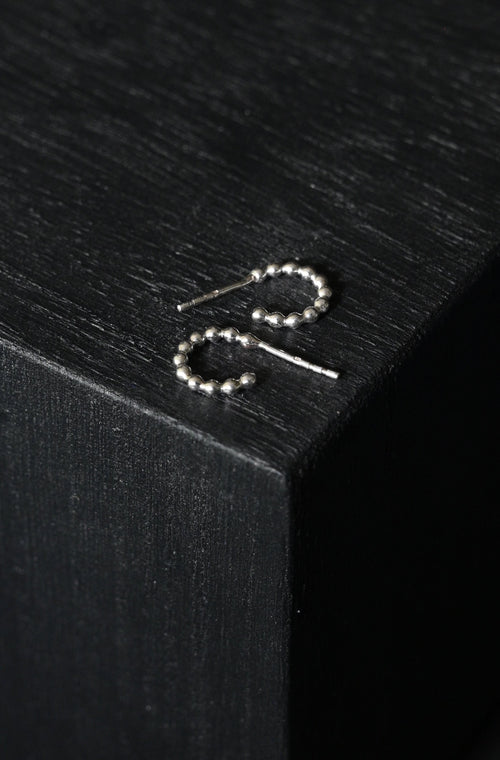 Beaded open hoop - small