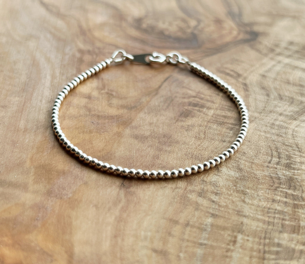 Sterling silver beaded bracelet No. 1