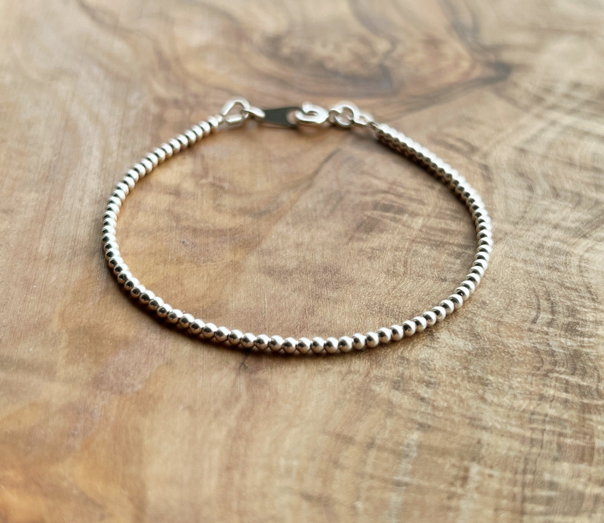 Sterling silver beaded bracelet No. 1