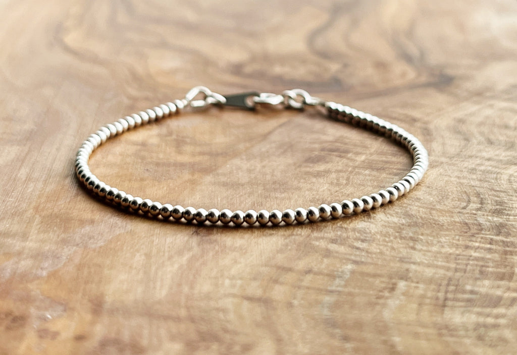Sterling silver beaded bracelet No. 1