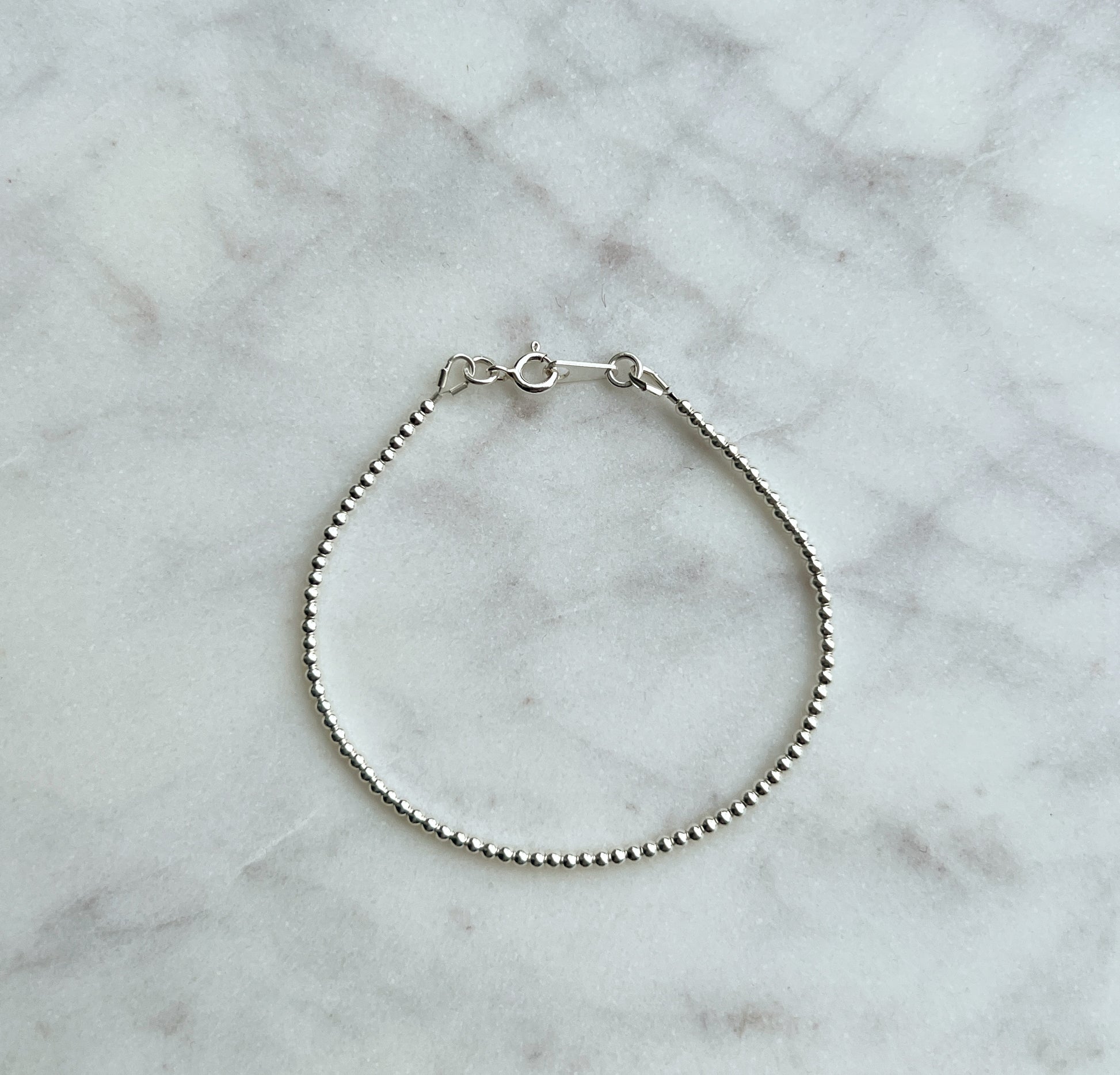 Sterling silver beaded bracelet No. 1