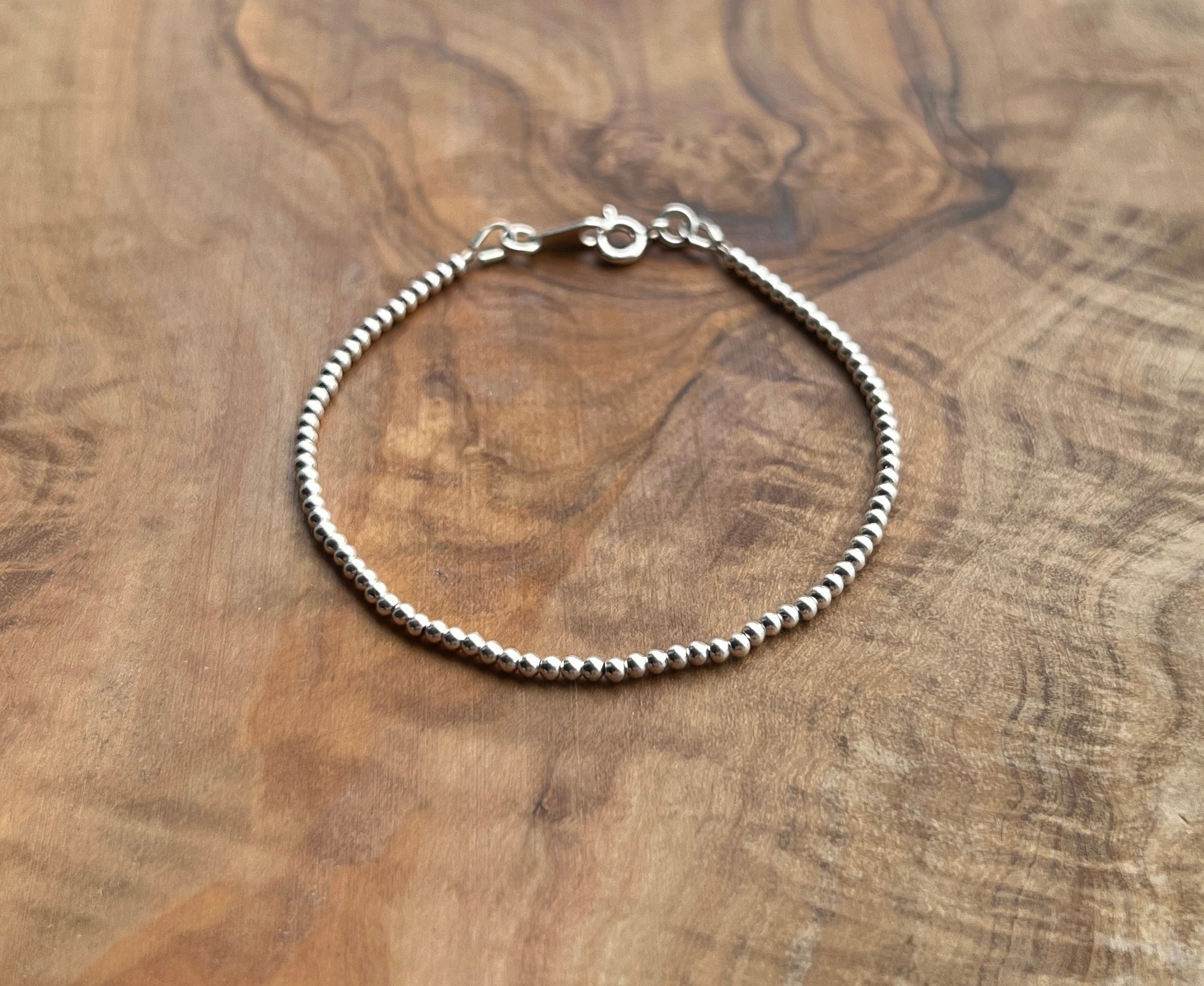 Sterling silver beaded bracelet No. 1