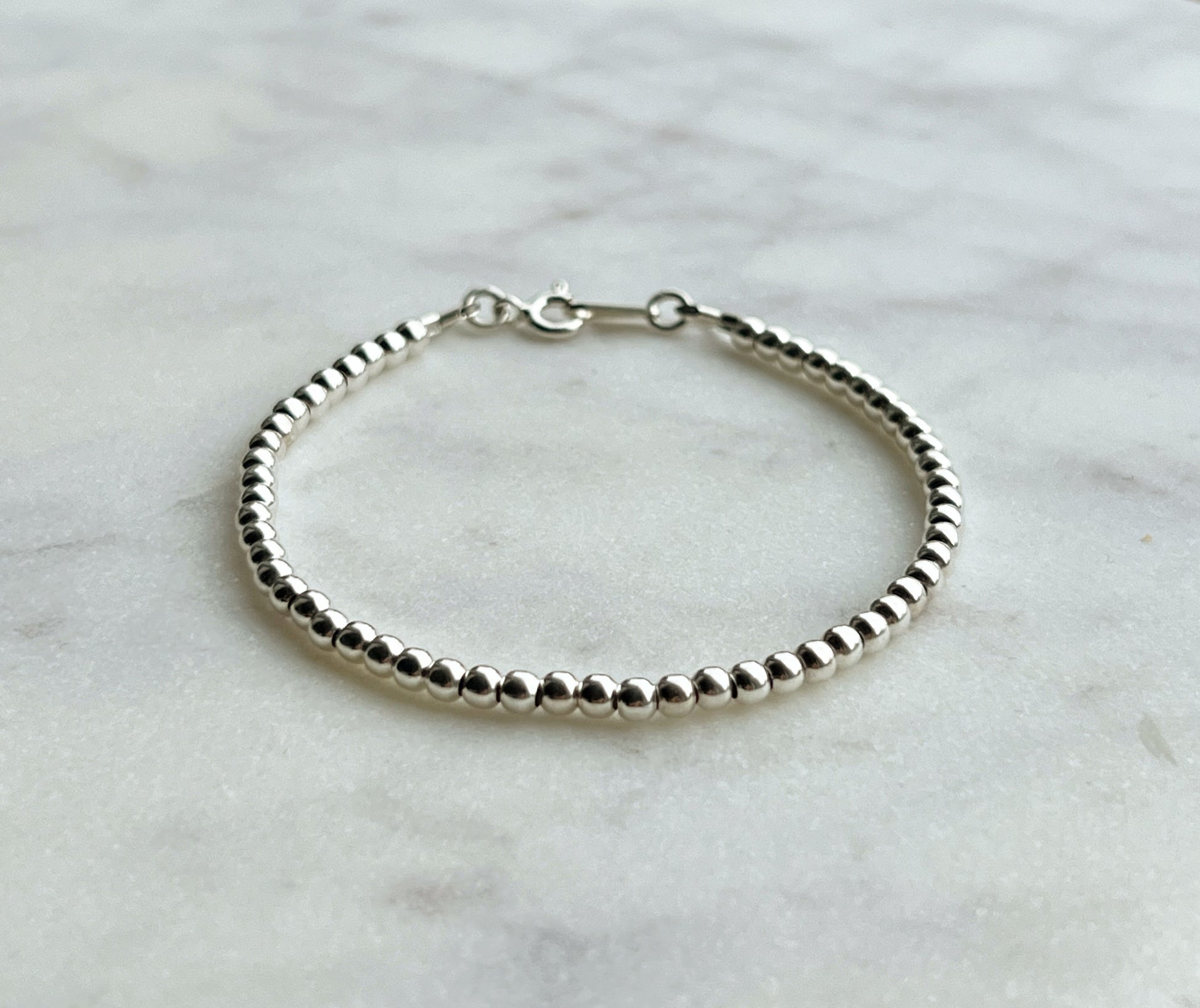 Sterling silver beaded bracelet No. 2