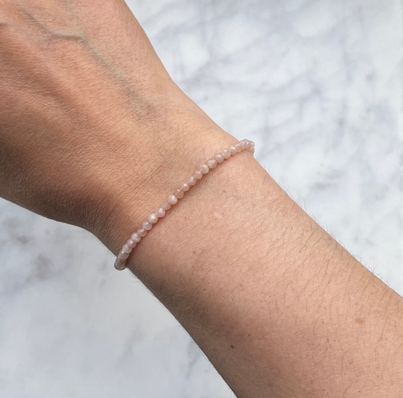 Moonstone gemstone with sterling silver bracelet