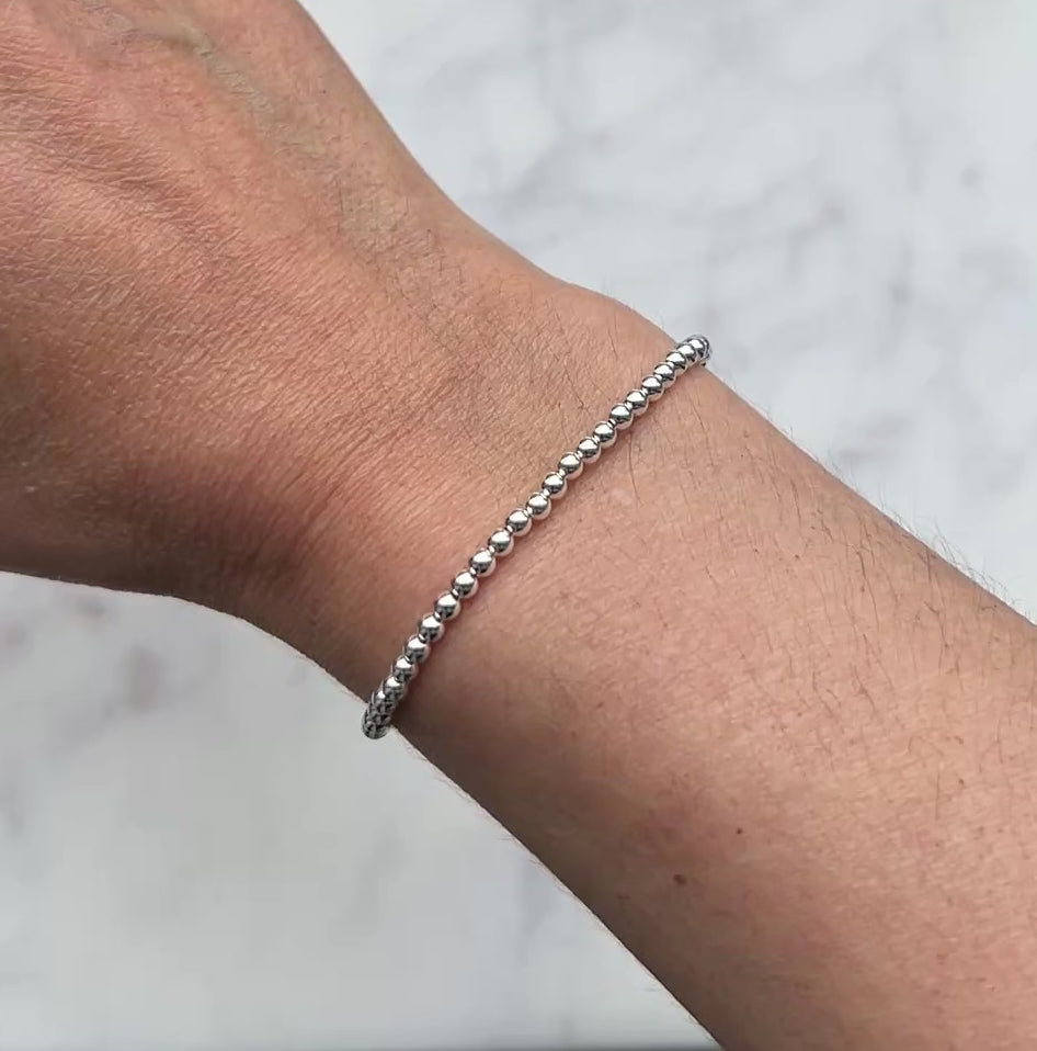 Sterling silver beaded bracelet No. 2